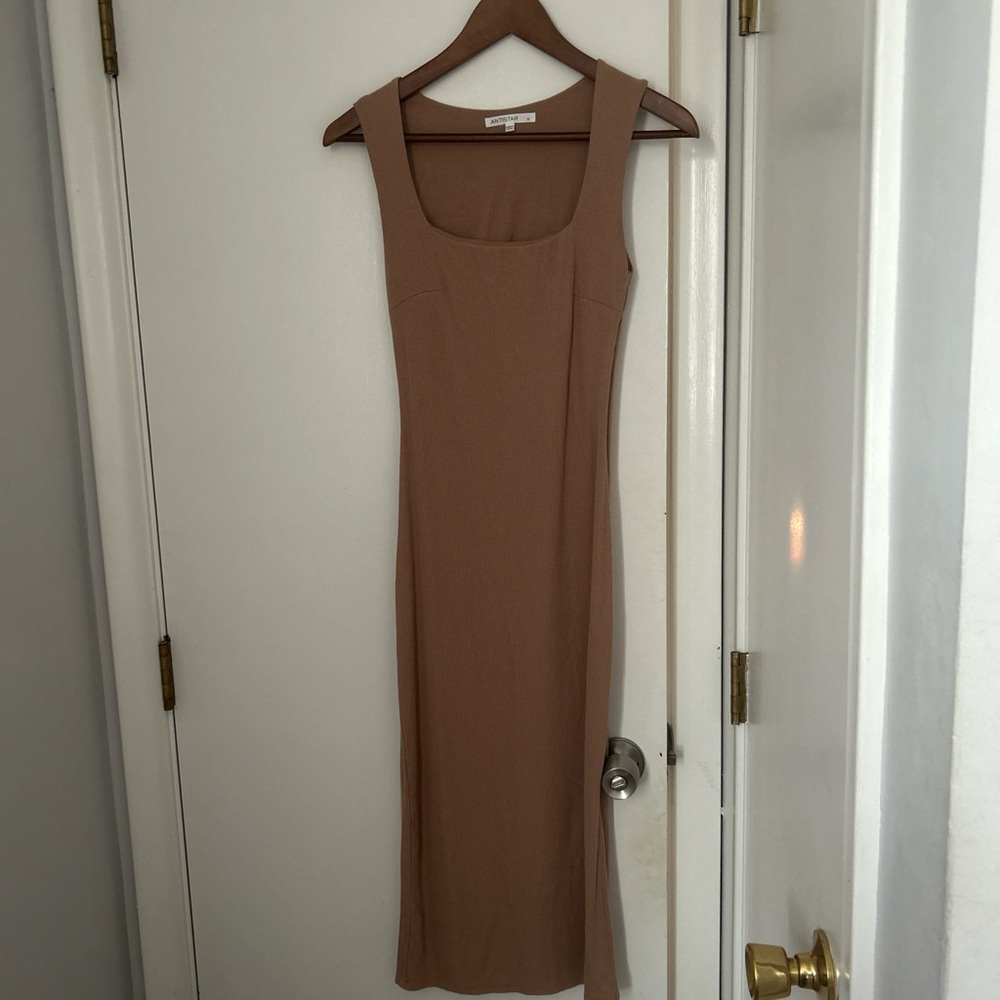Nude/Tan Midi Dress